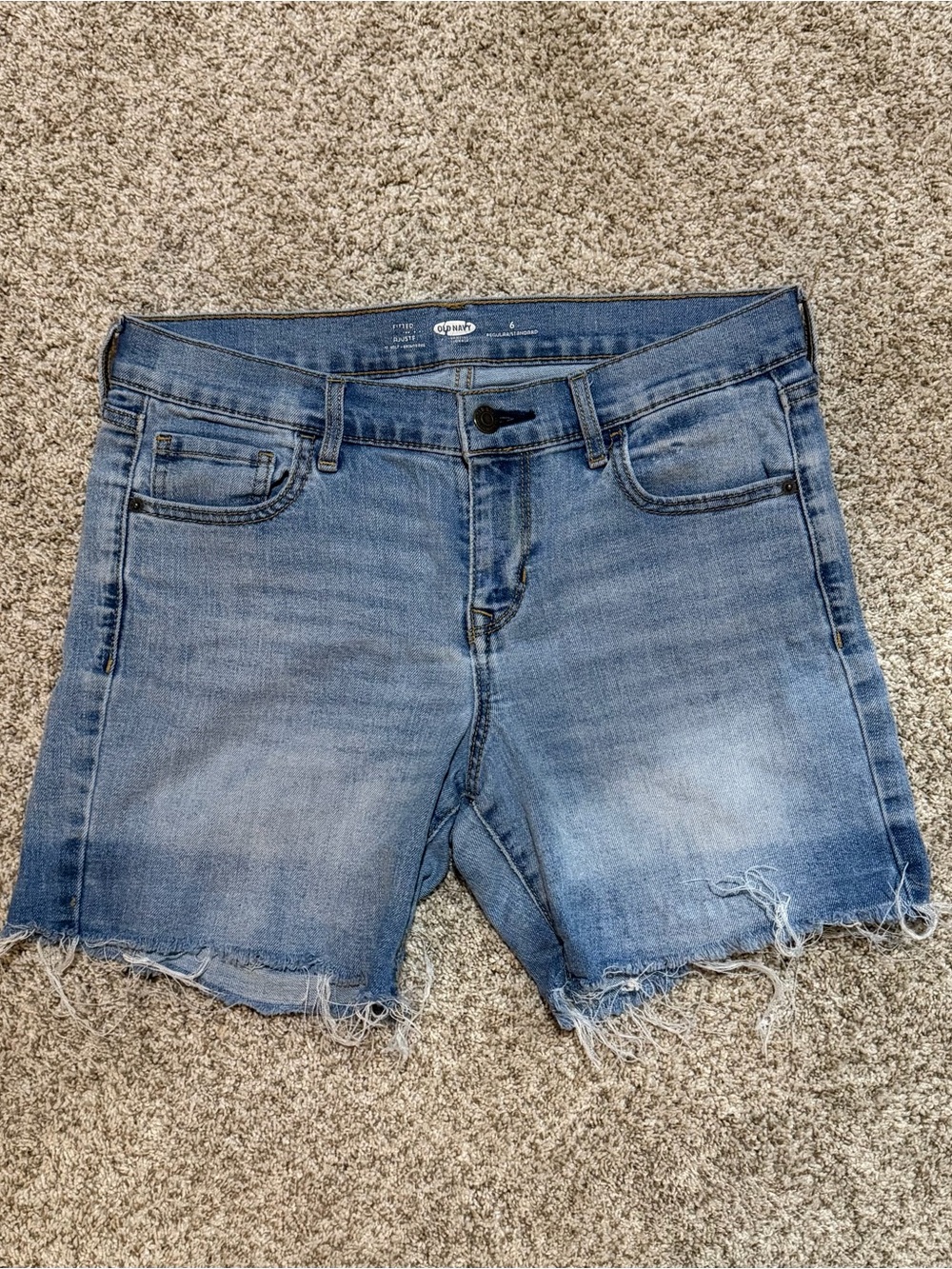 Old Navy Light Blue Distressed Denim Cutoff Shorts